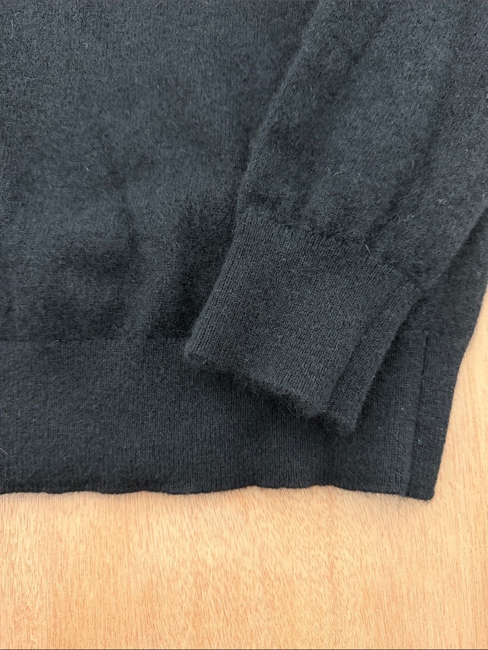 Quince Women's Black Turtleneck Mongolian Cashmere Sweater - Picture 4 of 9